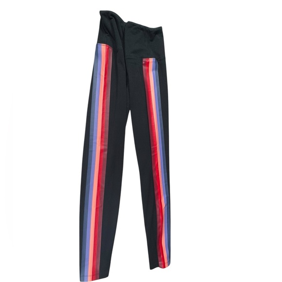 Victoria's Secret PINK High Waist Yoga Full Length Leggings Black Striped Small - Picture 4 of 9